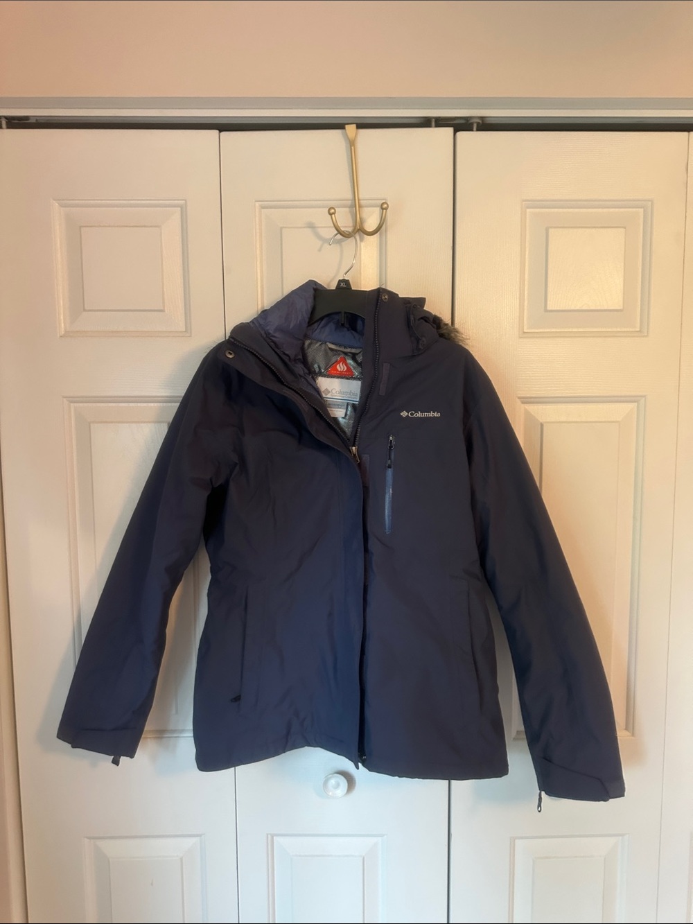 Columbia Purple Double Jacket with Hood